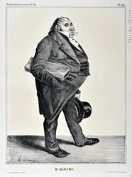 Obra de Honoré Daumier (1808-1879). Charivari data de 1833: Serie Celebridades de la Caricatura “M. Barthe” MUSEO DE BELLAS ARTES - PALACIO LONGCHAMP, MARSELLA