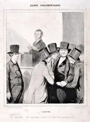 Serie SCENES PARLIAMENTARY. La elección “¡Nadar!!! “¡Ah mis amigos, mis buenos amigos, esta noche es el día más de mi vida!”
