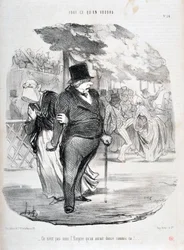 Obra de Honoré Daumier (1808-1879). Charivari data de 1849: Serie TODO LO QUE QUIERAS “¡No es bajo el Imperio que bailaríamos así!...” MUSEO DE BELLAS ARTES - PALACIO LONGCHAMP, MARSELLA