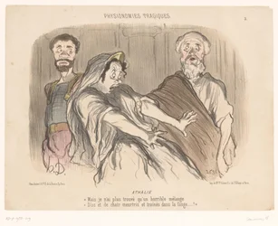 Athaliah ve una visión aterradora
Athalie (título en el objeto)
Rostros trágicos (título de la serie)
Physionomies tragiques (título de la serie en el objeto)