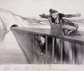 Caricatura de Daumier “Les Chemins de Fer”, siglo XIX