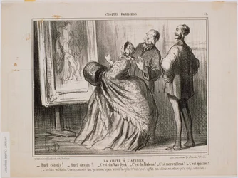 Croquis Parisinos- La visita al taller- ¡Qué croquis! ¡Qué dibujo! Es de Van Dyck