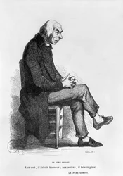 Papá Goriot, ilustración de „Papá Goriot“ de Honoré de Balzac (1799-1850), grabada por A. Baulant (activo 1840-50)