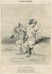 Hipólito atravesado por Cupido