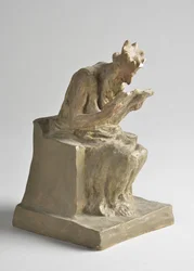 El rey Minos Escultura de Honore Daumier (1808-1879) Sun 10,5x11,5x18,5 cm MUSEO DE BELLAS ARTES - PALACIO LONGCHAMP, MARSELLA