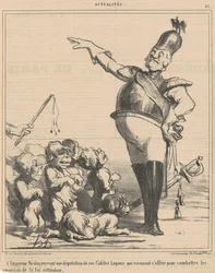 El emperador Nicolás recibiendo una delegación...