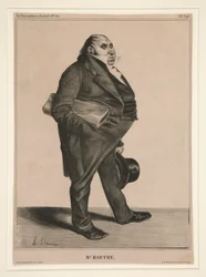 Sr. Barthe, pl. 294 de la serie C?l?brit? de la caricatura (caricatura
