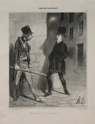 Emociones parisinas, lámina 11: ¿Qué hora es por favor?, 24 de noviembre de 1839