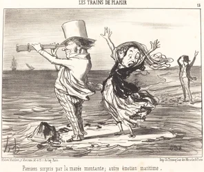 Parisienses sorprendidos por la marea...