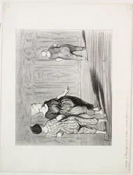 Los bañistas, lámina 15: ¡Es ella otra vez, una moda bonita, Madame Coquardeau!, 1847