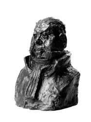 Los bustos de las “Celebridades del Justo Medio” Caricatura de Alexandre Lecomte (ca. 1788-?), magistrado. El sutil. Escultura de Honoré Daumier (1808-1879) siglo XIX.
