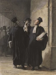 Tres abogados conversando, c.1862-65