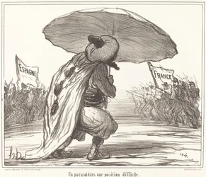 Un parasol en una posición difícil