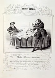 Ilustraciones sobre ideas y leyendas Philipon bajo el título Les Cent y Robert Macaire