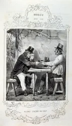 Ilustraciones sobre ideas y leyendas Philipon bajo el título Les Cent y Robert Macaire