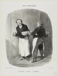 "- ¡Abre..... soy yo.... el estofado de ternera!", plato 17 de Tout Ce Qu