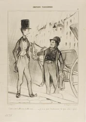 "- ¿Taxi Monsieur ¿Taxi - No tengo ni para andar", plancha 8 de Émotions De Parisiens