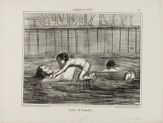 Escena familiar, lámina 37 de Croquis D
