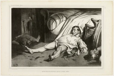 Rue Transnonain, el 15 de abril de 1834, el 2 de octubre de 1834, lámina 24 de L