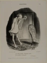 La bata de algodón cae, el hombre permanece y el becerro se desvanece (J.B. Rousseau), lámina 10 de Coquetterie