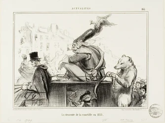El descenso del Courtille en 1855, lámina 165 de Actualités