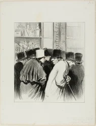 "El termómetro del ingeniero Chevalier tenía razón... a 10 grados los grandes ríos así como las narices se han resfriado... ¡imagínese que mi nariz tardaría tres semanas en descongelarse!...," plato 5 de Paris L