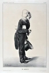 Obra de Honoré Daumier (1808-1879). Charivari data de 1833: Serie Celebrites de la Caricature M. Odieux MUSEO DE BELLAS ARTES - PALACIO LONGCHAMP, MARSELLA
