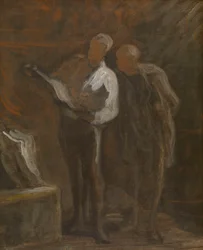 Coleccionismo de grabados, c.1870-73 (óleo sobre lienzo)