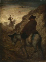 Don Quijote y Sancho Panza, c.1864-65 (óleo sobre lienzo)