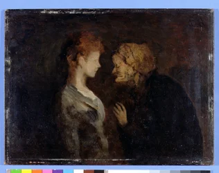 La Confidence (El secreto) (óleo sobre tabla)