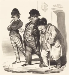 Los periódicos napoleónicos saliendo de la Asamblea Nacional...