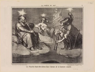 Los propios planetas esperan el famoso cometa (El cometa de 1857, lámina 9)