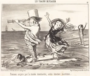 Parisienses sorprendidos por la marea...