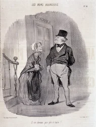 El buen burgués: “¡Se ha convertido en propietario!” - por Honoré Daumier, en “Le Charivari” del 06/10/1846