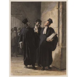 Tres abogados conversando