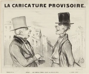 ¡Vaya! Un tiempo magnífico para los guisantes pequeños..., número 3 de la serie Tipos parisinos de La Caricature Provisoire
