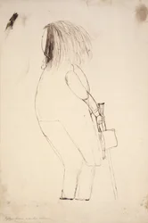 Autorretrato con sombrero y bastón