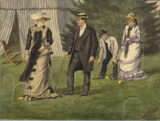 El juego de croquet, 1875