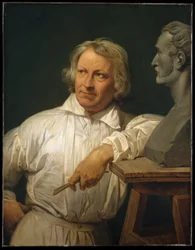 Bertel Thorvaldsen (1768-1844) con el busto de Horace Vernet