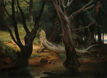 Partida para la caza en los pantanos Pontinos