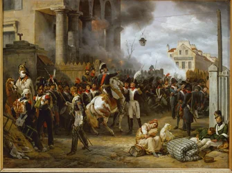 La barriere de Clichy -La defensa de París en la Porte de Clichy contra los ejércitos aliados de Gran Bretaña, Rusia, Prusia ...