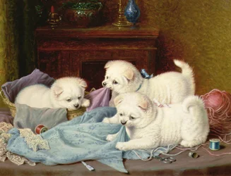 Los pequeños traviesos (óleo sobre lienzo)