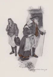 Ilustración de Evangeline, A Tale of Arcadie, de Henry Wadsworth Longfellow (litografía)