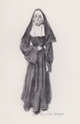 Ilustración de Evangeline, A Tale of Arcadie, de Henry Wadsworth Longfellow (litografía)