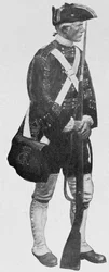 Un Soldado Inglés, de la Decoración Mural, Palacio de Justicia del Condado de Hudson, Jersey City, Nueva Jersey