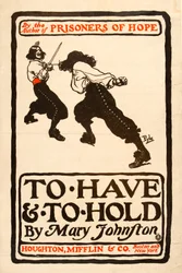 Cartel de "To Have and To Hold" de Mary Johnston, publicado en 1900 (pluma y tinta sobre papel)
