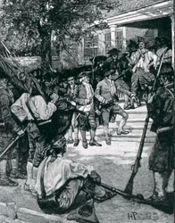 La turba de Shays en posesión de un juzgado, ilustración de 