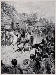La Procesión Civil encabezada por el General Washington y el Gobernador Clinton