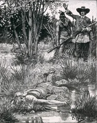 La muerte del Rey Felipe, grabado por A. Hayman, de Harper