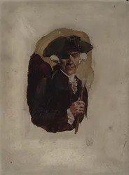El pequeño caballero con un ojo, de El rubí de Kishmoor de Howard Pyle, publicado en Harper